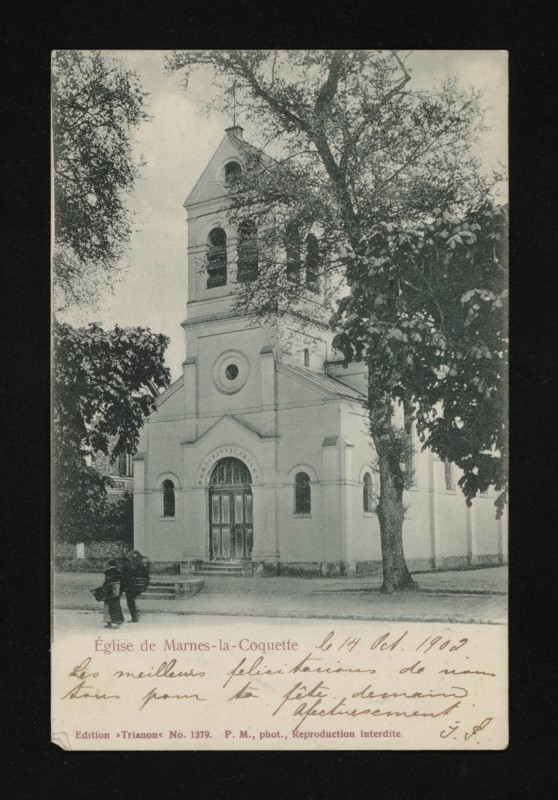 Carte postale ancienne L'Eglise à Marnes-la-Coquette
