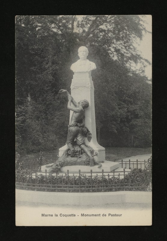 Carte postale ancienne Monument de Pasteur à Marnes-la-Coquette
