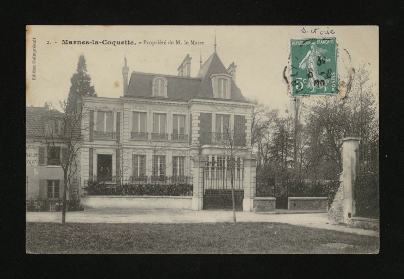 Carte postale ancienne Propriété de M. le Maire à Marnes-la-Coquette