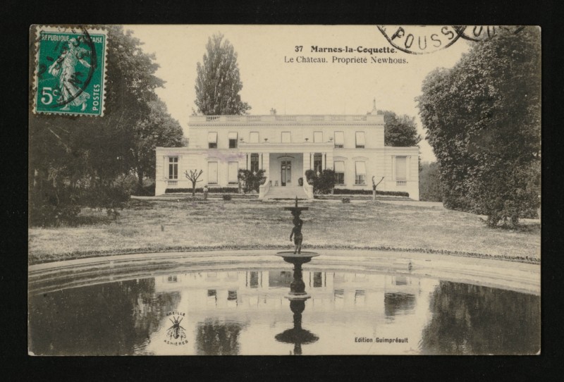 Carte postale ancienne Le Château - Propriété Newhous à Marnes-la-Coquette