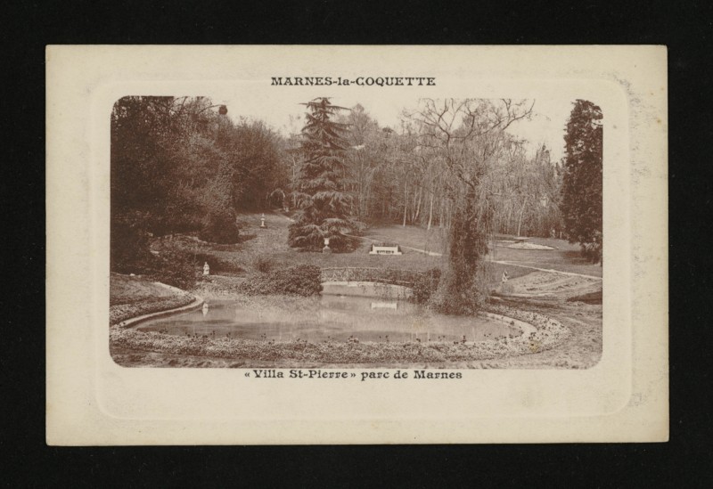Carte postale ancienne Villa St-Pierre - parc de Marnes à Marnes-la-Coquette