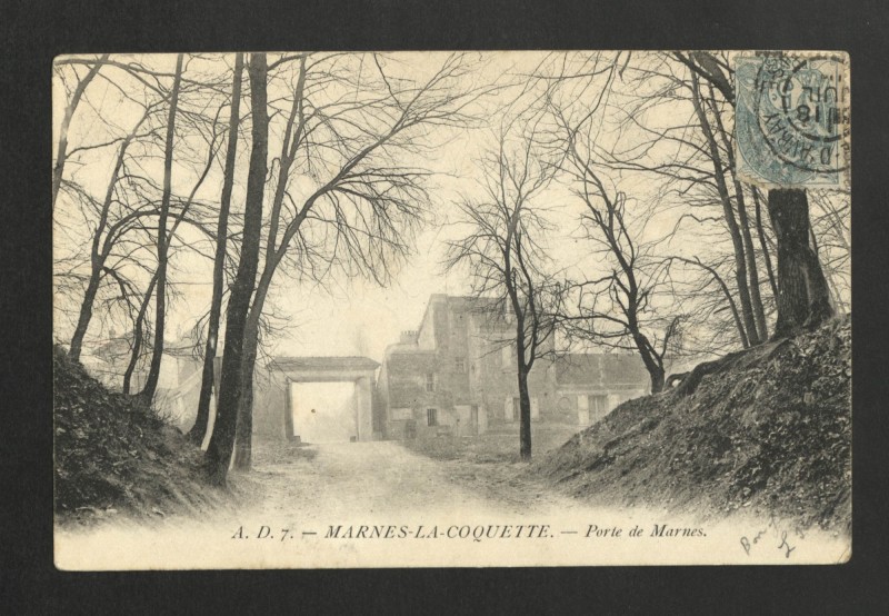 Carte postale ancienne Porte de Marnes à Marnes-la-Coquette