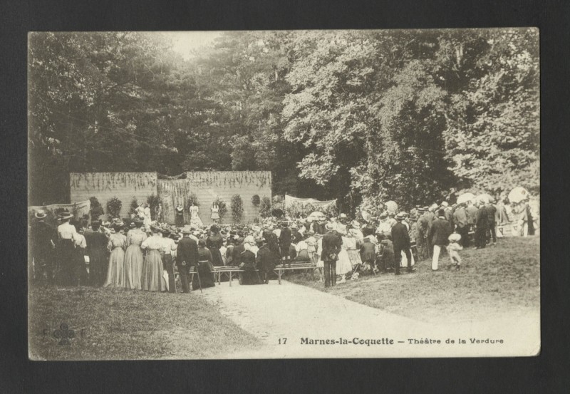 Carte postale ancienne Théâtre de la Verdure à Marnes-la-Coquette