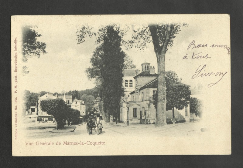 Carte postale ancienne Vue Générale à Marnes-la-Coquette