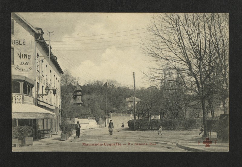 Carte postale ancienne 9 - Grande Rue à Marnes-la-Coquette