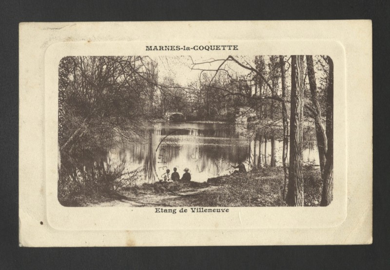 Carte postale ancienne Etang de Villeneuve à Marnes-la-Coquette