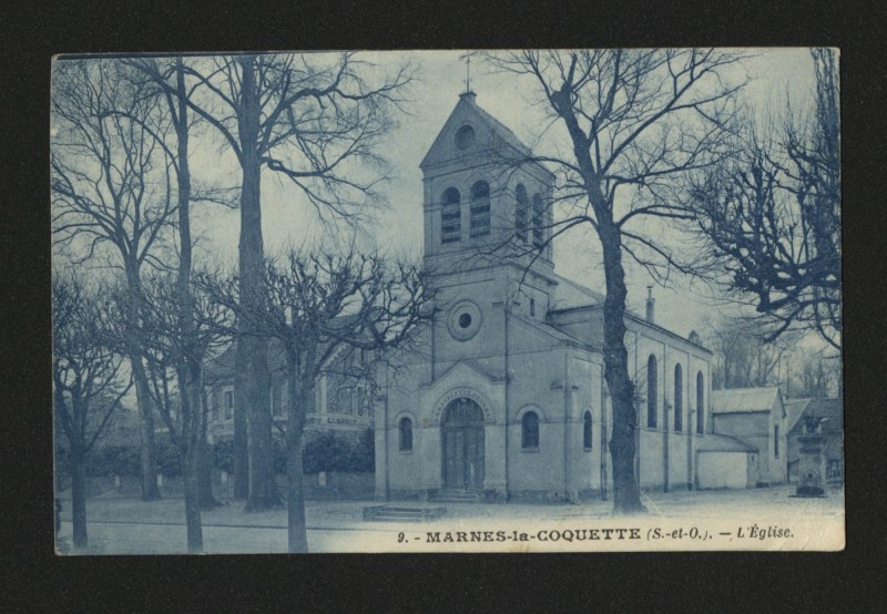 Carte postale ancienne L'Eglise à Marnes-la-Coquette