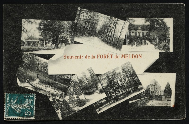 Carte postale ancienne Souvenir de la forêt de Meudon à Meudon