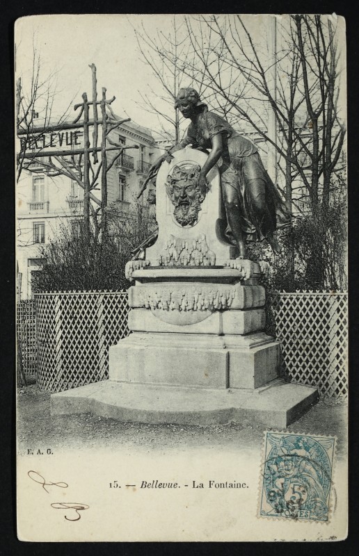 Carte postale ancienne Bellevue - La Fontaine à Meudon