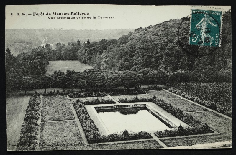 Carte postale ancienne Forêt de Meudon-Bellevue - Vue artistique prise de la Terrasse à Meudon
