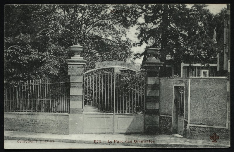 Carte postale ancienne Le Parc des Grimettes à Meudon