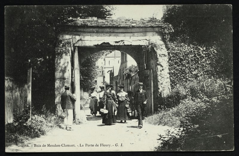Carte postale ancienne Bois de Clamart - Clamart - La porte de Fleury à Meudon