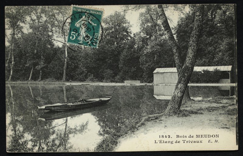 Carte postale ancienne Bois de Meudon - L'Etang de Trivaux à Meudon