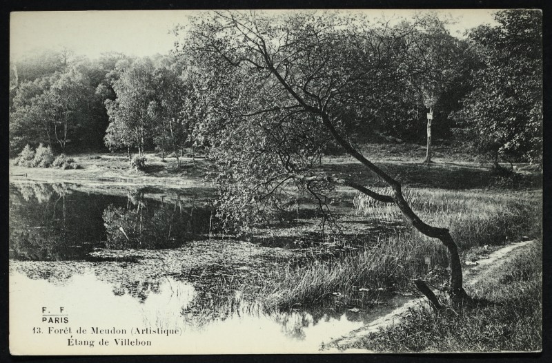 Carte postale ancienne Forêt de Meudon (Artistique) Etang de Villebon à Meudon