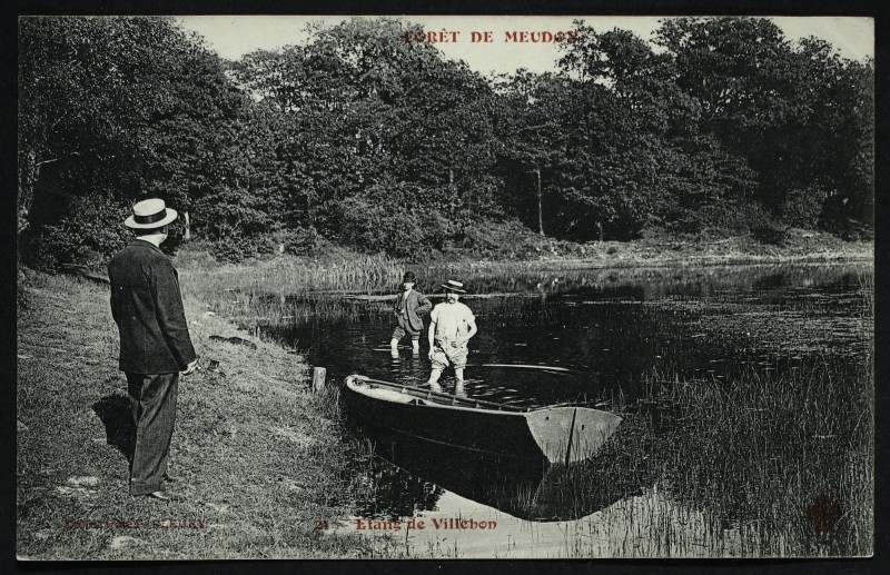 Carte postale ancienne Forêt de Meudon - Etang de Villebon à Meudon