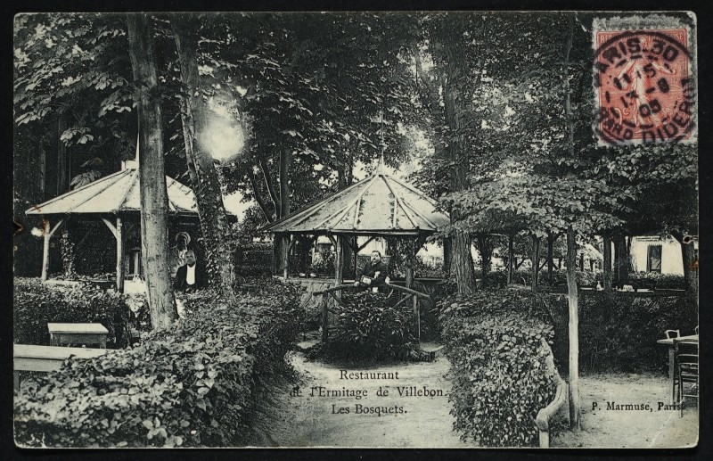 Carte postale ancienne Restaurant L'Ermitage de Villebon - Les Bosquets à Meudon