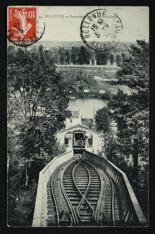 Carte postale ancienne Bellevue - Panorama pris du Funiculaire à Meudon