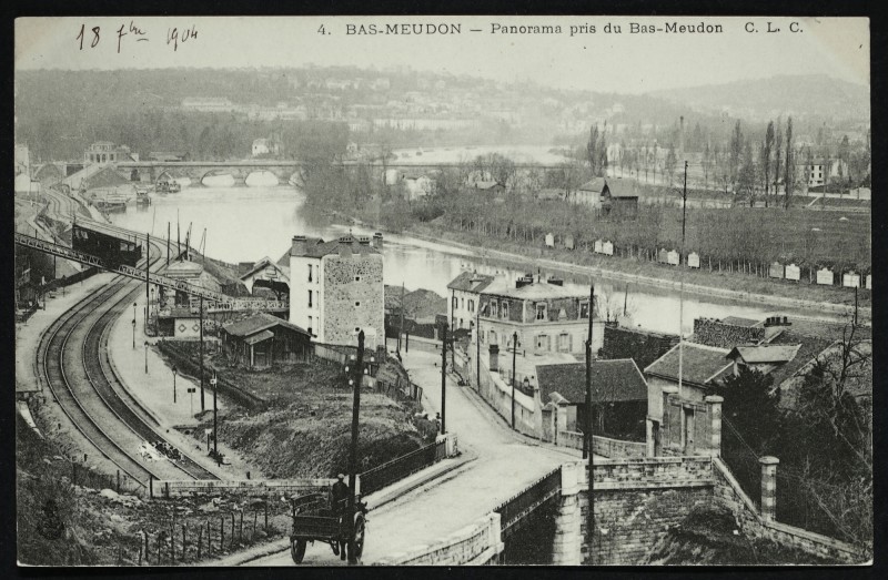 Carte postale ancienne Eld 4 - Bas Meudon - Panorama pris du Bas-Meudon à Meudon