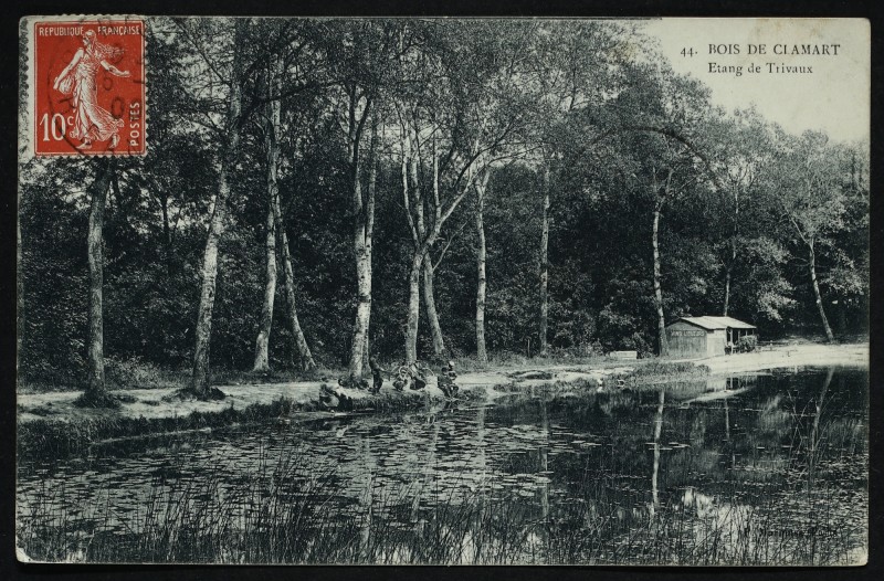 Carte postale ancienne Bois de Clamart Etang de Trivaux à Meudon