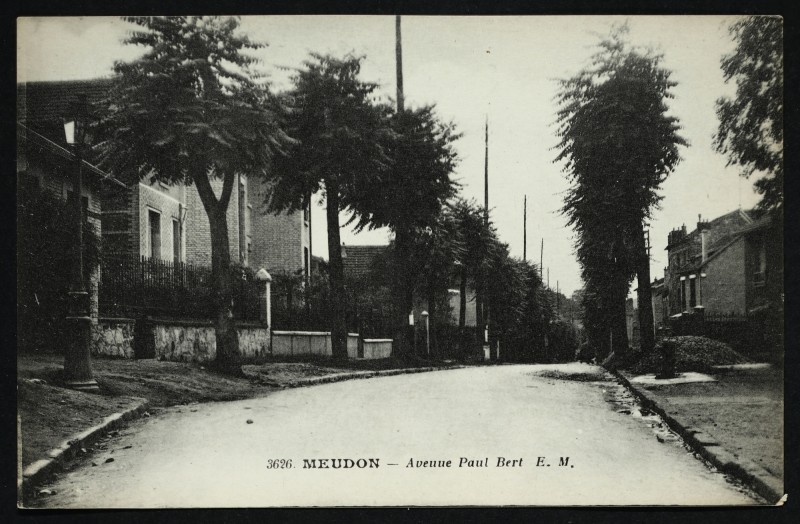 Carte postale ancienne Avenue Paul Bert à Meudon