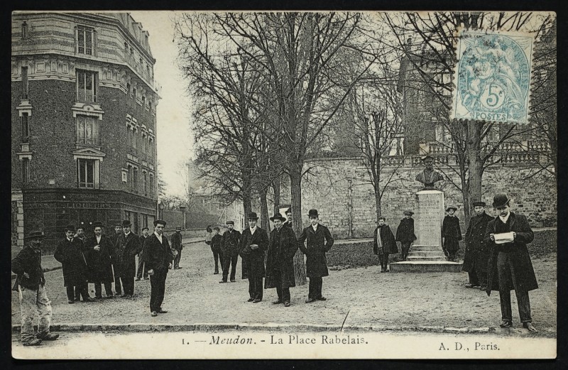 Carte postale ancienne Place Rabelais à Meudon