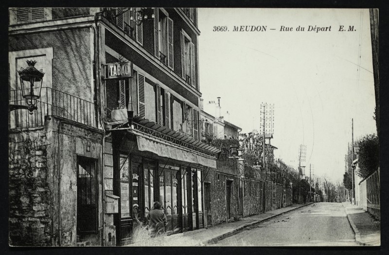 Carte postale ancienne Rue du Départ à Meudon