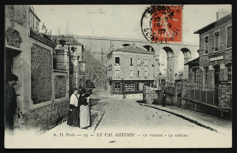 Carte postale ancienne Carte postale - Meudon - Le Viaduc - La crèche à Meudon