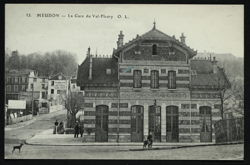 Carte postale ancienne Gare du Val-Fleury à Meudon