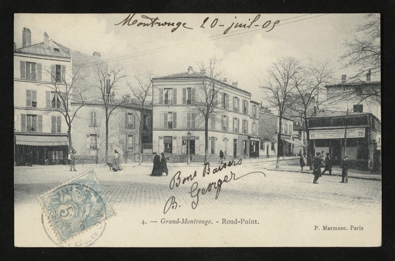 Carte postale ancienne Rond-Point à Montrouge