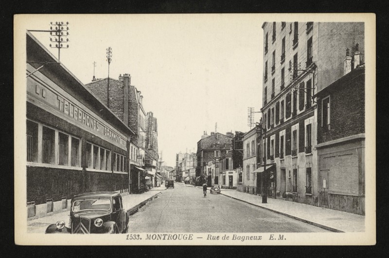 Carte postale ancienne Rue de Bagneux à Montrouge