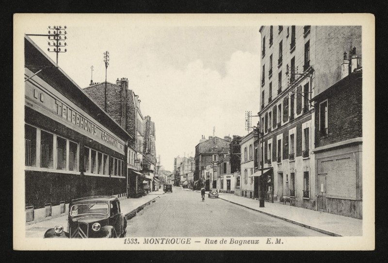 Carte postale ancienne Rue de Bagneux à Montrouge