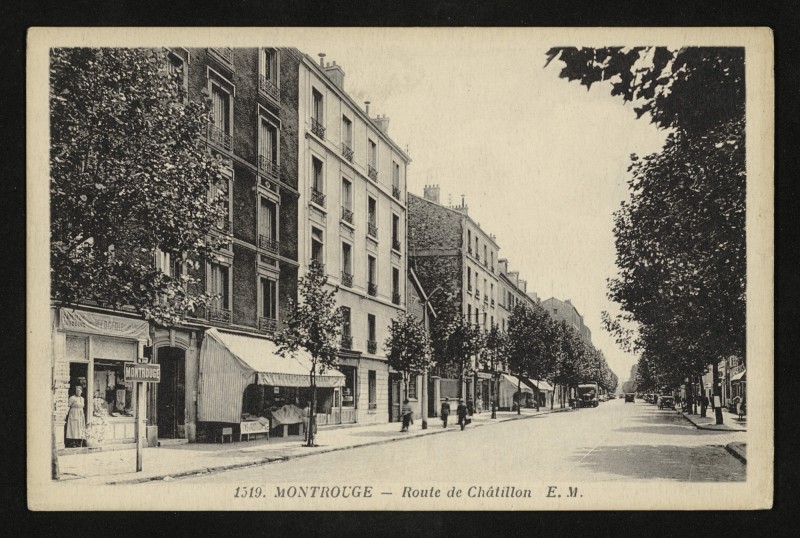 Carte postale ancienne Route de Châtillon à Malakoff