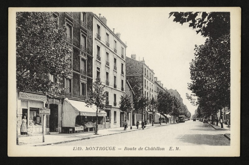 Carte postale ancienne Route de Châtillon à Malakoff
