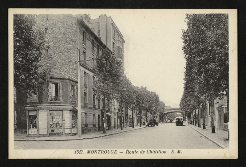 Carte postale ancienne Route de Châtillon à Malakoff