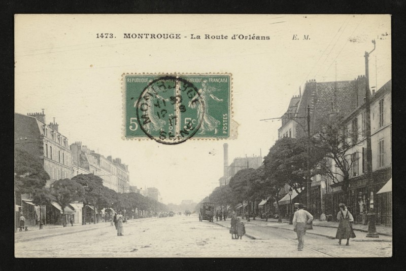 Carte postale ancienne La Route d'Orléans à Montrouge