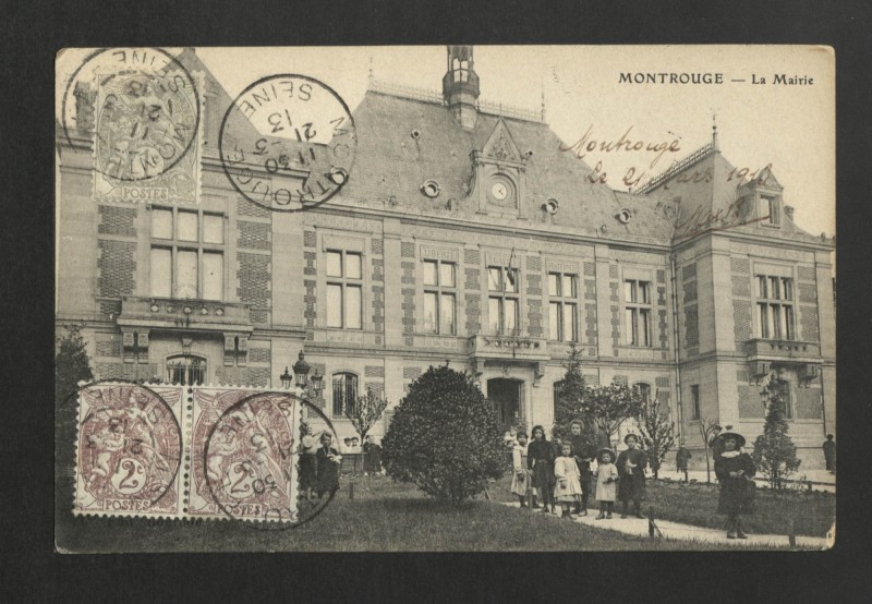 Carte postale ancienne La Mairie à Montrouge