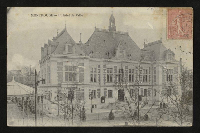 Carte postale ancienne L'Hôtel de Ville à Montrouge