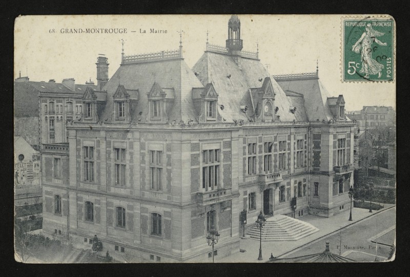 Carte postale ancienne Grand-Montrouge - La Mairie à Montrouge