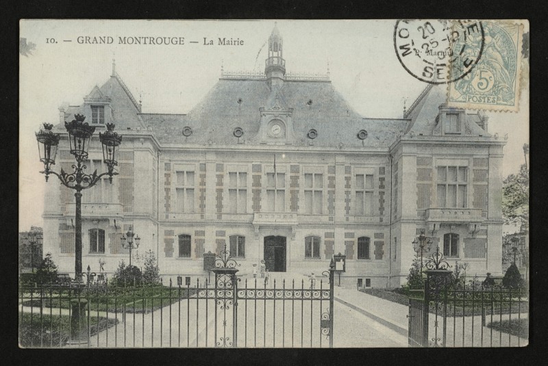 Carte postale ancienne Grand-Montrouge - La Mairie à Montrouge