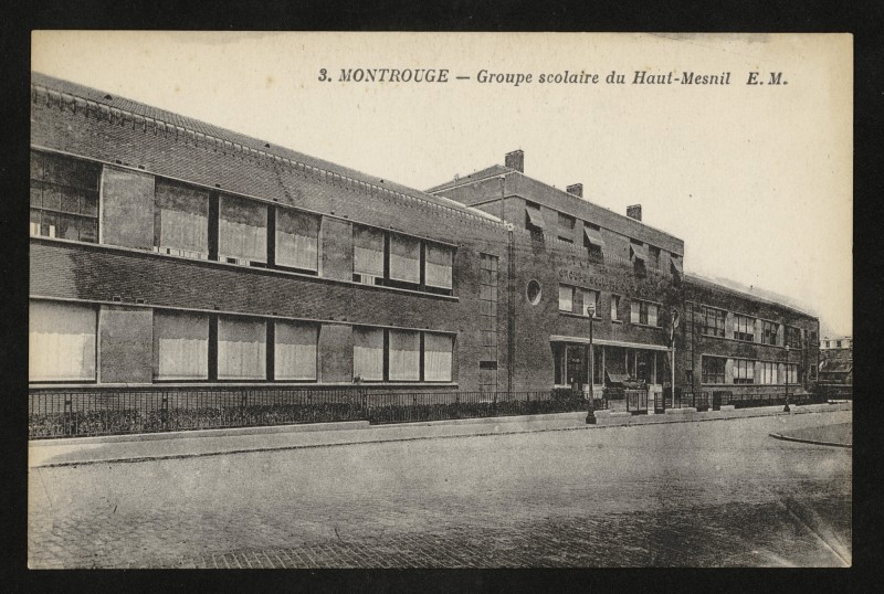 Carte postale ancienne Groupe scolaire du Haut-Mesnil à Montrouge