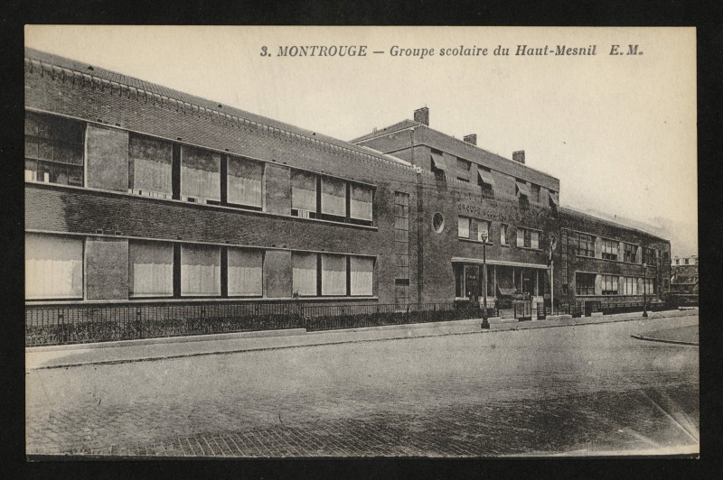 Carte postale ancienne Groupe scolaire du Haut-Mesnil à Montrouge