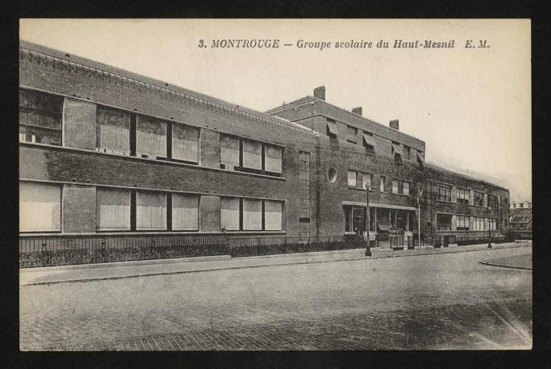 Carte postale ancienne Groupe scolaire du Haut-Mesnil à Montrouge