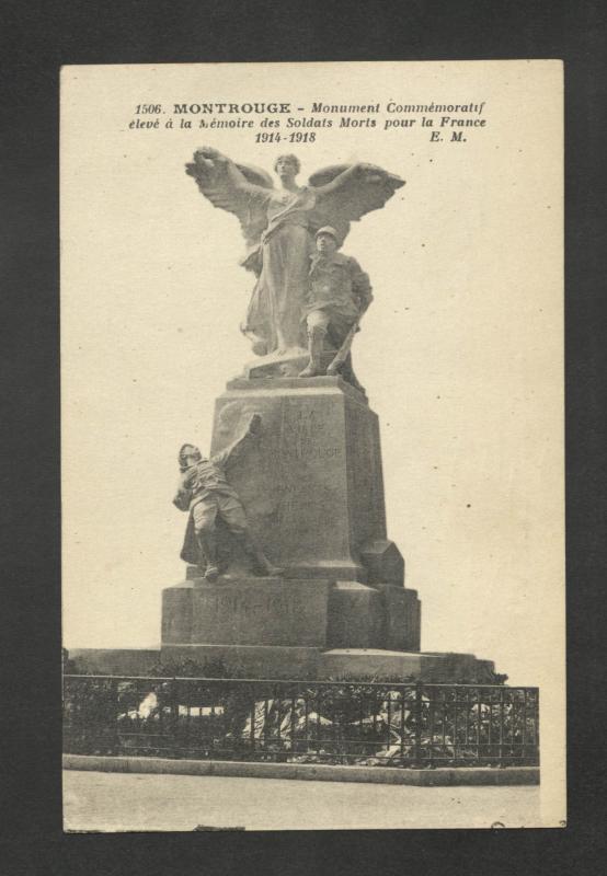 Carte postale ancienne Monument Commémoratif élevé à la Mémoire des Soldats Morts pour la France 1914-1918 à Vanves