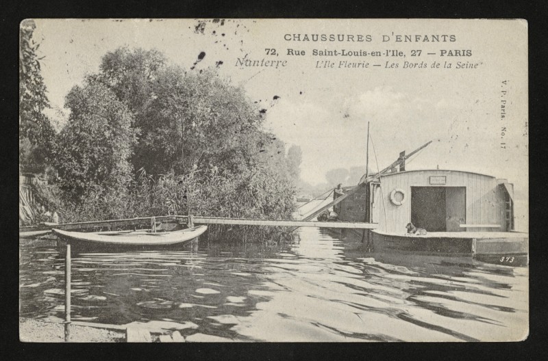 Carte postale ancienne L'Ile Fleurie - Les Bords de Seine à Carrières-sur-Seine