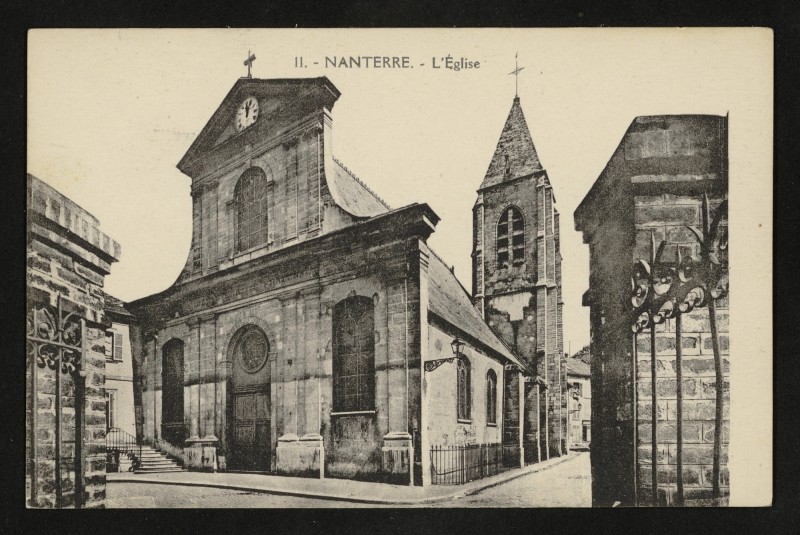 Carte postale ancienne L'Eglise à Nanterre