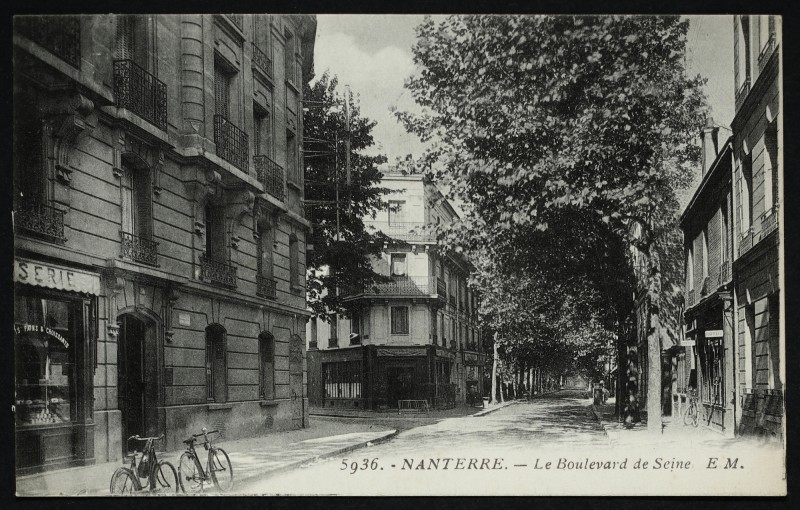 Carte postale ancienne Le boulevard de la Seine à Nanterre