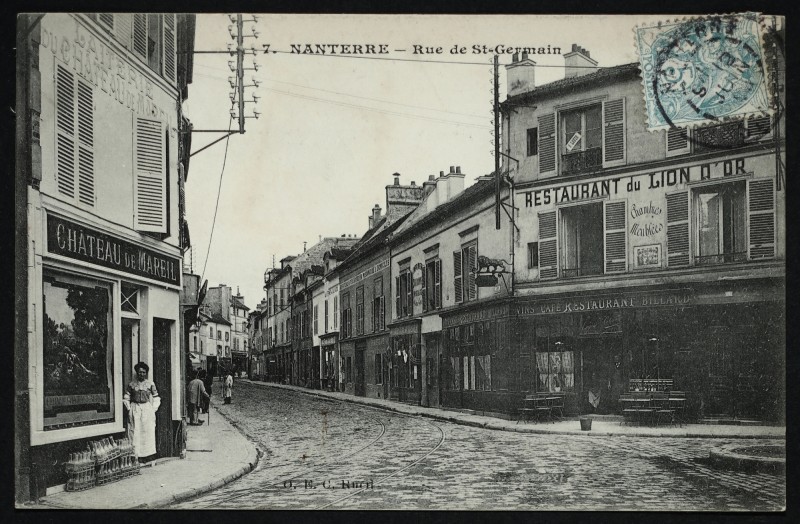 Carte postale ancienne La rue de Saint-Germain à Nanterre