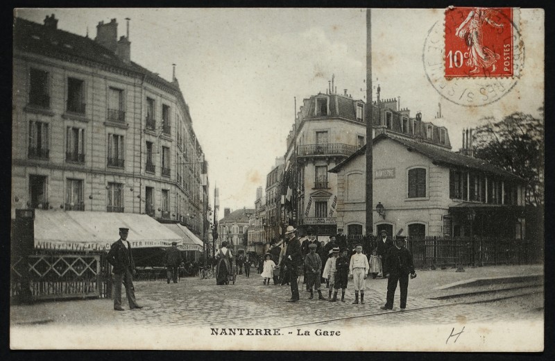 Carte postale ancienne La Gare à Nanterre