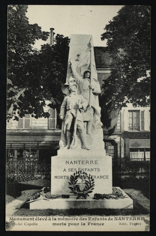 Carte postale ancienne Le Monument aux morts à Nanterre