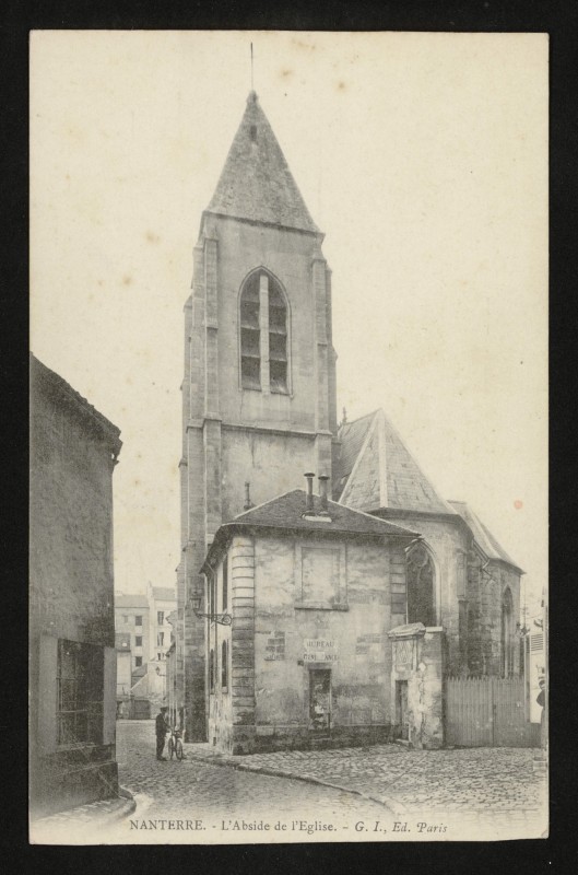 Carte postale ancienne L'abside de l'église à Nanterre